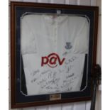A framed Sussex County Cricket Club shirt signed by Sussex 1st XI players c.2013