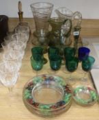 A part suite of drinking glasses and jugs