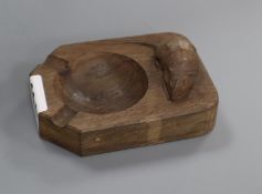 A Mouseman ashtray 7.5 x 4cm