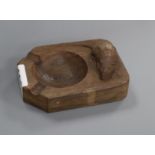 A Mouseman ashtray 7.5 x 4cm
