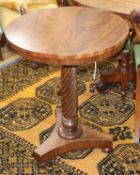 A William IV mahogany occasional table with twist stem Diameter 60cm