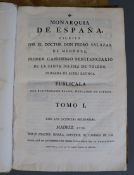 Salazar de Mendoza (Pedro) - Monarquia De Espana, 2 vols, quarto, limp vellum, D. Joachin Ibarra,