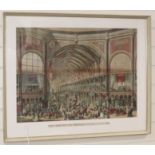The International Exhibition, framed, Victorian print