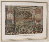 The International Exhibition, framed, Victorian print