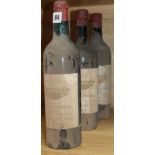 Three bottles of Chateau Rauzan Segla margaux, 1945