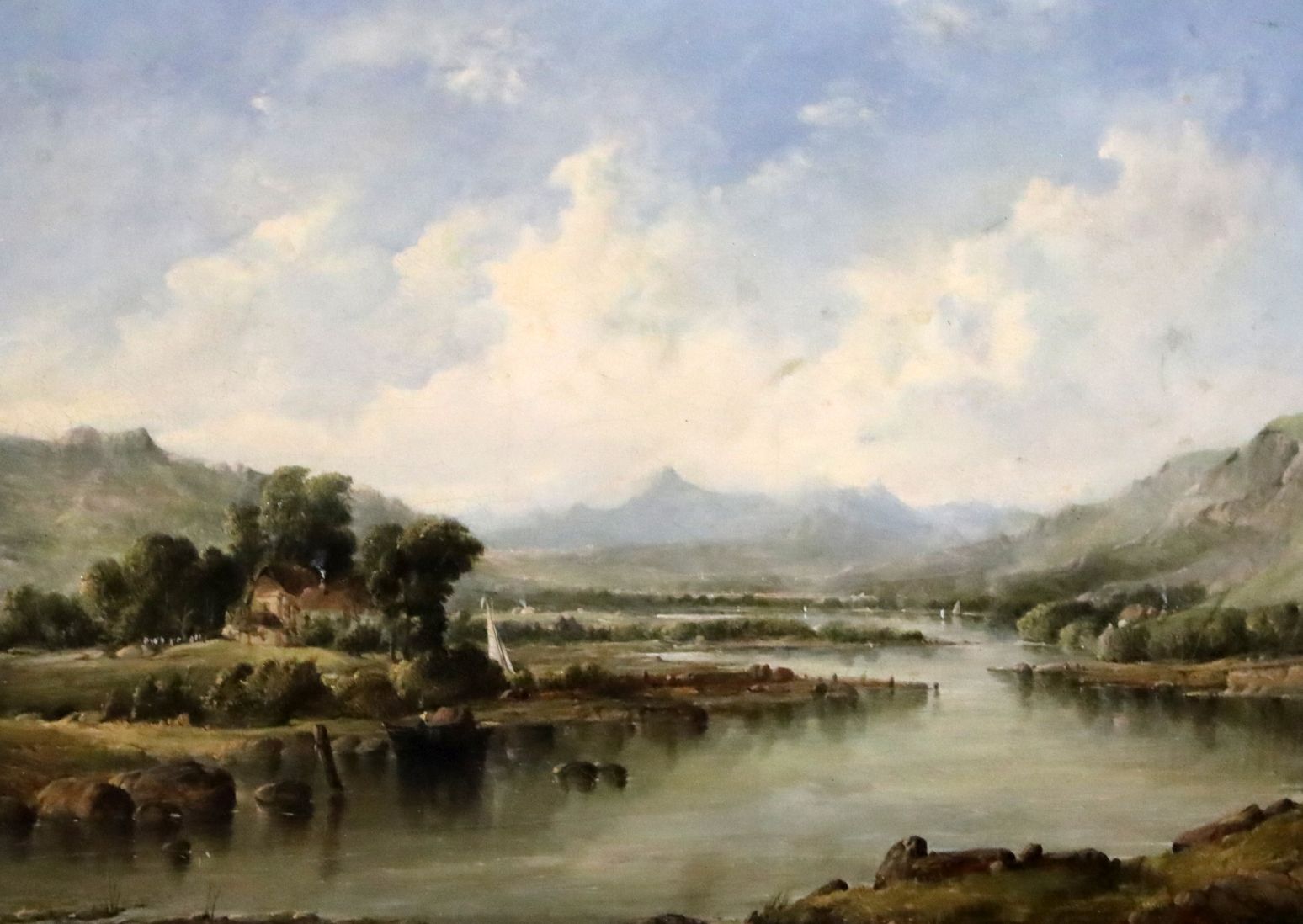 Alfred Gomersal Vickers (1810-1837)oil on canvasOpen river landscapesigned24 x 35cm