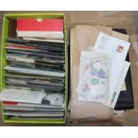 A collection of UK and world stamps, QEII mint unused 1950/1960's first day covers etc