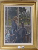 N.A.R. Young, oil on board, Home Hair Care, signed, 39 x 29cm
