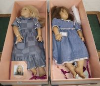 Two large dolls by Annette Himstedt, 'Malin' and 'Friedericke' (1998 World Children Collection),