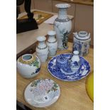 Nine pieces of Chinese and Japanese porcelain