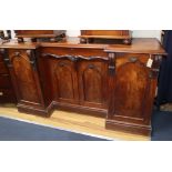 A Victorian inverse breakfront mahogany sideboard W.170cm