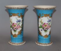 A pair of porcelain Royale vases height 20cm