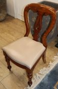 A set of four Victorian mahogany dining chairs