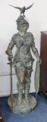 A bronze garden statue H.122cm