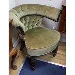 A William IV upholstered library chair