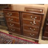 A George III mahogany press cupboard W.110cm