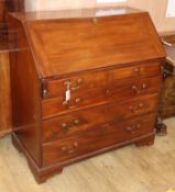 A George III mahogany bureau W.104cm