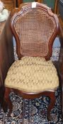 A set of four 19th century French mahogany salon chairs