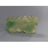 A Chinese jadeite carving of a lion dog 6cm