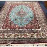 A Sarouk carpet 365 x 280cm