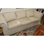 A three seater Chesterfield settee W.220cm