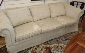 A three seater Chesterfield settee W.220cm