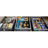 A collection of boxed diecast vintage cars, trucks and other vehicles, including a Dinky Toys