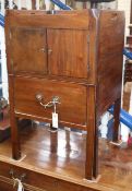 A George III mahogany tray top commode W.48cm