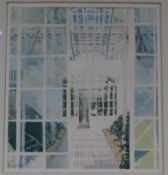 Olwen Jones, watercolour, 'New Conservatory, Kew', signed 25 x 22cm