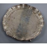 A George V silver salver by Carrington & Co, London, 1927, 25.4cm, 19 oz.PLEASE NOTE 20% IMPORT