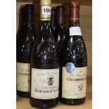 Six assorted bottles of Chateauneuf du Pape