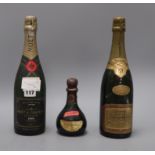 A bottle of 1999 vintage Moet, 1985 Laurent Perrier, a petite moet