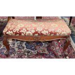 A Victorian rosewood dressing stool L.92cm