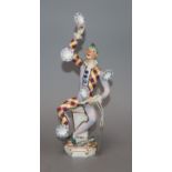 Peter Strang (b. 1936) for Meissen, a figure of a clown juggling plates height 27cm