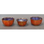 Three Wedgwood lustre bowls