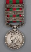 An India General Service 1895-1902 medal with Tirah 1897-98, Punjab Frontier 1897-98 and Relief of
