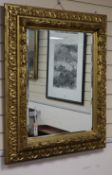 A rectangular gilt-framed wall mirror H.88cm