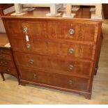 A 1920's mahogany five drawer chest W.114cm