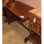 A Victorian mahogany stretcher table L.107cm