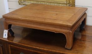 A Burmese hardwood low occasional table