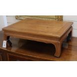 A Burmese hardwood low occasional table