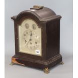 A 1920's mahogany mantel clock height 36cm