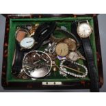 A small quantity of assorted wrist watches 9ct gold Smiths Astral, 9ct gold Accurist and two other