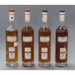 Four bottles of assorted Louis Royer Cognac, including Grande and Petite Champagne