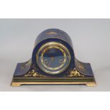 A 1920's Chinoiserie lacquer mantel clock height 19cm