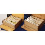 Two cases of scientific microscope slides many by Dareston, Birmingham