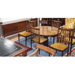 A Bramin Mobler Danish teak dining suite - sideboard, extending dining table and six chairs Table