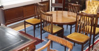 A Bramin Mobler Danish teak dining suite - sideboard, extending dining table and six chairs Table