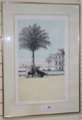 Richard Beer, (1928-2017), pencil signed etching, 'Luxembourg Gardens', Italian scene, no. 36 of
