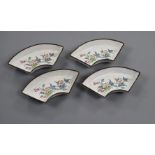 A set of four 19th century Chinese Canton enamel dishes